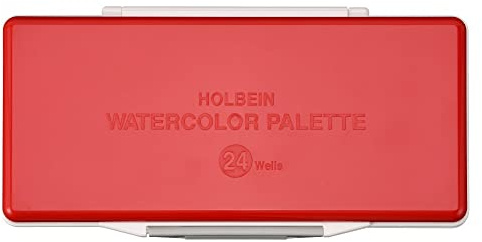 HOLBEIN 210191 Watercolor Palette with Removable Small Rooms, 24 Compartments (26 Petri Dishes, 4 Large)