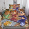 Alvin And The Chipmunks 3d Bettbezug Set Mit Kissenbezüge Bettlaken, Süße Spannbetttücher Bettbezüge ,Dekoration Bettwäsche Set Mit Kissen Sham Bettwäsche Cover Set 2 Stück,3d-Bettdeckenbezug Mit Rei
