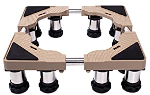 Lavadora Base multifuncional Secadora ajustable Soporte de la base del refrigerador Longitud 45-66 cm Ancho 43-64 cm Soporte de la base de la máquina para cocinas, refrigeradores, congeladores (H