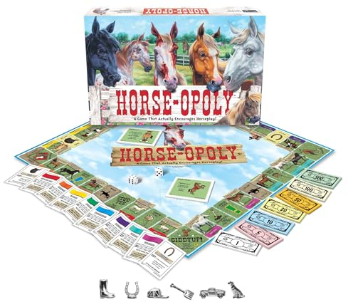 Horse-Opoly Board Game - Family Time Games for Adults and Children, 2 to 6 Players, Strategy Fun For Ages 8 and Up - A Trading Game That Is Straight From The Horse's Mouth