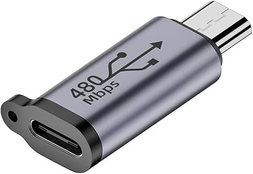 Adaptador USB C/Lightning a micro USB, micro USB/extensión de iluminación a USB C, adaptador USB mini tipo C de aleación de aluminio, USB 3.0 USB-C OTG, convertidor de transferencia de datos para