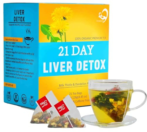 Aromlife 21 Day Milk Thistle Liver Detox Tea, for Liver Cleanse and Support Care, Milk Thistle Tea with High Content Milk Thistle Liver Detox of Milk Thistle Seed and Licorice Root