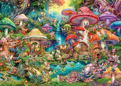 Ravensburger Puzzle Erwachsenenpuzzle 1000 Teile - Merry Mushroom Village