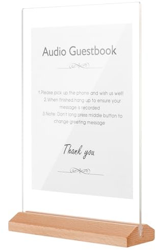 Livre d'or Audio de Luxe Vintage, enregistreur d'idées de Mariage, Un Excellent ajout à Toute Occasion spéciale – Livre d'or de Mariage rétro pour fête de Mariage (Transparent)