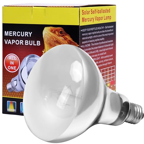 AIICIOO UVA UVB Wärmelampe Reptilien Terrarium Beschichtet Sonnenlicht Reptilien Lampe Birne Spotlight Vollspektrum Tageslicht Lampe E27 UVB Lampe für Schildkröten Schlangen Bartagamen Eidechsen 80W