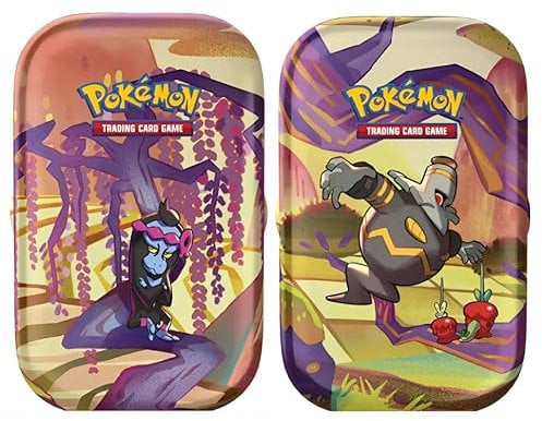 2 x Random Pokemon Scarlet & Violet - Shrouded Fable - Mini TIN - with 2 Booster Packs and Much More + Heartforcards® Shipping Protection