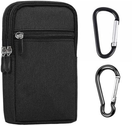 1 Bolsa De Lona Impermeable Y 2 Ganchos De Mosquetón, Riñonera Multifuncional, Bolsa De Almacenamiento Simple Y Moderna, Riñonera Deportiva, Bolsa De Almacenamiento Portátil
