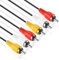 TECHZOCO Cable de 3 RCA Macho, Cable de Audio Video Estéreo Macho, 3 RCA Macho a 3 RCA Macho, Cable AV RCA, Cable RCA compuesto video y audio, 3x RCA macho a Macho (5 Metros)