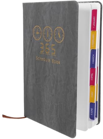 OFFSCH 2025 Wochenplaner Monatsplaner Buch A5-notizbuch Wochen- Und Monatsplaner Familienplaner Kalender Neujahrsplan Notizbuch Monatlicher Zeitplanplaner Tragbares Planerbuch Grey Papier