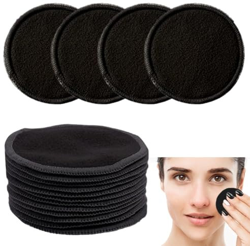 WUSJCOF 15 pièces Démaquillants Lavables et Réutilisables, Lingettes Carrées Microfibres Nettoyantes et Exfoliantes pour la Peau du Visage, en Tissu Simili Coton (eisenhaltig)