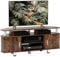 HOMCOM TV Unit Cabinet for TVs up to 55 Inches with Storage Shelves and Cupboard, Entertainment Centre for Living Room, Rustic Brown