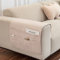 SITAKEGS Wasserdicht Sofa Armlehne Veranstalter, Anti-Rutsch-Couch Sessel Caddy Aufbewahrungstasche mit 6 Taschen, Sofa Arm Stuhl Abdeckungen Aufbewahrungstasche Couch TV-Fernbedienung (White)