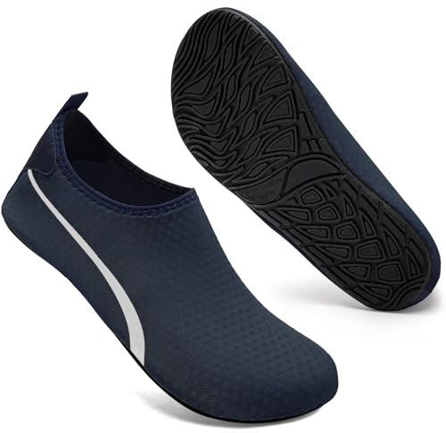 Mabove Chaussures de bain, chaussures aquatiques, chaussures de natation, chaussures de plage, chaussures aquatiques, chaussures pieds nus, chaussures de bain, chaussures de surf, Lz bleu marine,