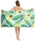 CAIRF XXL 80x160cm Grüne Avocado Muster Mikrofaser Strandtuch,Lustige Obst Motiv Strand Handtücher,Schnelltrocknendes Badetuch für Pool Strand Schwimmen Sauna Fitness Reisen Sport Yoga