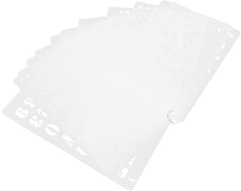 HOODANCOS 12stücke Alphabet-zahlen-schablonen Zum Malen Wiederverwendbare Kalligraphie-schablonen Diy-vorlagen Für Türschilder Feiertagsdekorationen