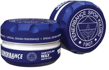 Nishman Fenerbahce Matte Clay Hair Styling Wax 100 ml - Original lizenziert, Mattierendes und Voluminöses Haarstyling-Tonwachs