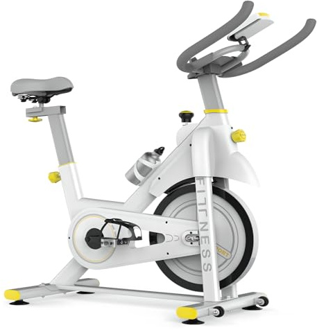Indoor Exercise Bike, 30 lbs Flywheel, LCD Monitor, 330 lbs Weight Capacity, Tablet Mount, Comfortable Seat