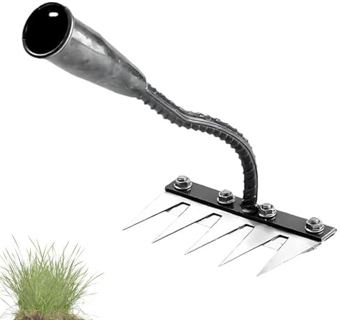5/6/7/8 Dents Rateau De DéSherbage avec Manche, Portable Rateau De DéSherbage Berthaus pour DéSherber/Ameublir/Semence (5 Dents)