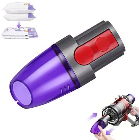 Qixora Adaptador para Bolsas de Aspiradora para Dyson, Boquilla para Bolsas de Aspiradora Cabezal de Succión Accesorios para Dyson Aspirador, Compatible con Dyson V7 V8 V10 V11 V15 Slim Series