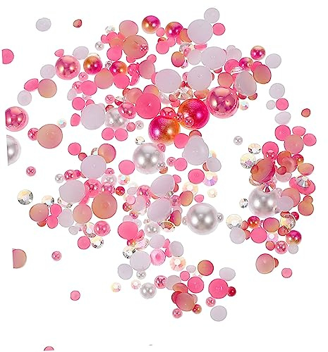 Uonlytech 3packung Perlen Nagel-charms DIY Nagelkunst Zubehör Nagelsticker Dekoration für Finger und Zehennägel mit Flachen Perlen-charms für Manikürebedarf