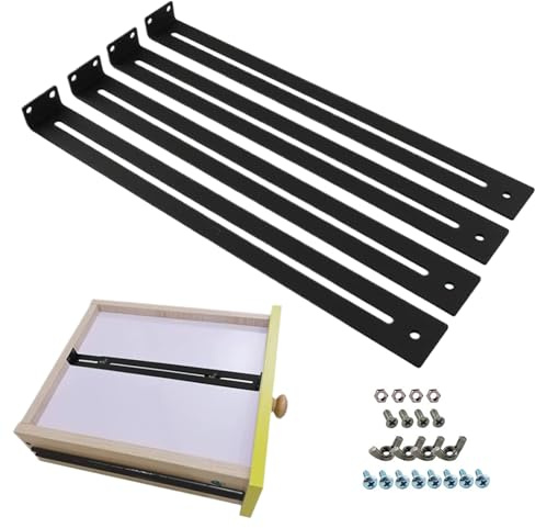 Schubladen Reparatur Set Massiver Stahl Montageklammern Schieberschubladen Hardware 4 Unten Stützwerkzeug Mit Schrauben Einziehbar 33-61cm Zum Verstärken Und Reparieren Von Holz Spanplattenschubladen