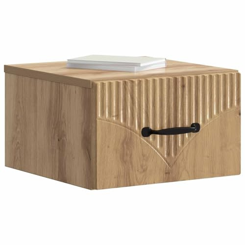 vidaXL Wandmontierter Nachttisch Artisan-Eiche 34,5 x 33 x 20 cm, Schlafzimmermöbel, rechteckiger Nachttisch, praktischer Stauraum, platzsparender Tisch, idealer Organizer