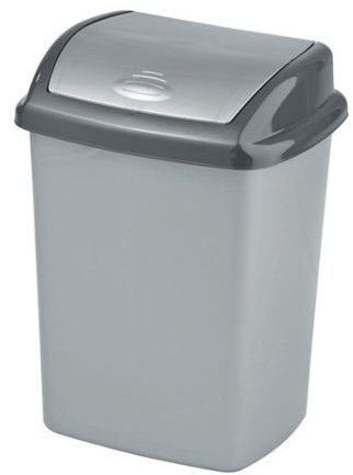 Curver 174993 Dominik Dustbin Polypropylene 27 x 21 x 36 cm Silver