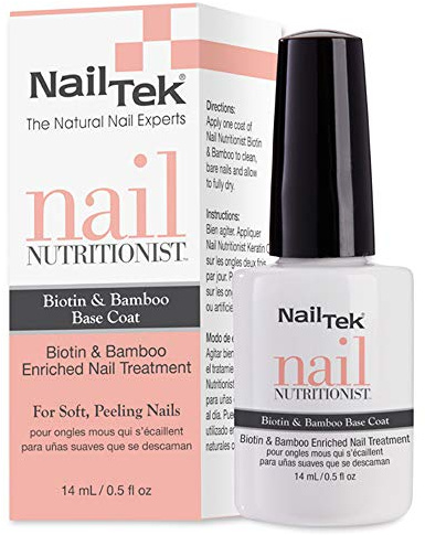 Nail Tek Nail Nutrionist 5 in 1 Nail Treatment Biotin & Bamboo Enriched Nail Treatment 15ml | For Soft Nails That Loose | Gentle Imperfections | Nail Strengthening
