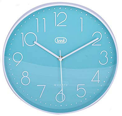 Trevi Reloj DE Pared 30 CM OM 3508 S, Color Turquesa