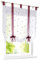 Raffrollo mit Stickerei Band Raffgardinen Voile Transparent Schlaufen Vorhang (BxH 60x140cm, Beere)