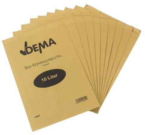 DEMA BIO-Kompost-Papierbeutel ohne Henkel 10er Pack