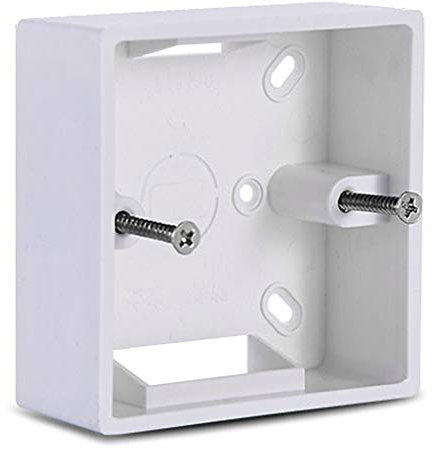 fatteryu Boîte de jonction épaisse en PVC 86 x 86 - Cassette murale pour interrupteur de prise de courant - Boîte inférieure - Accessoires de boîte électrique