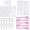 3 Pack Jewelry Casting Molds,Sonku Silicone Resin Pendant Mould with 5 Pcs Mixing Spoons and 10 Pcs Key Rings for Jewelry DIY Craft Making