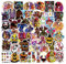 50pcs Five Nights at Freddy's Stickers Vinyl wasserdichte Aufkleber für Laptop, Stoßstange, Skateboard, Wasserflaschen, Computer, Telefon, Terror Game Aufkleber