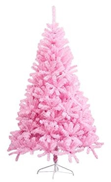 Veylin Künstlicher Weihnachtsbaum, mit Metallständer, Rosa, 1,52 m