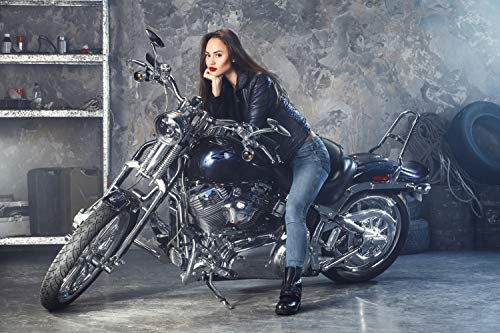 VINTAGE MOTORRAD Fototapete VLIES-400x260 cm (4404A)-Route 66 Chopper Retro Auto Cars Autos Wandtapete-Inkl. Kleister-Vliestapete Bild Dekoration Wand-Dekor Moderne Motiv-Tapete Panorama Poster XXL