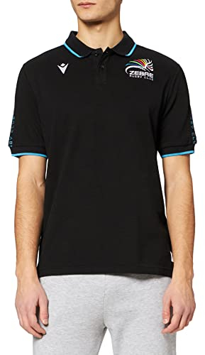 Macron Merchandising ufficiale Polo Travel Polycotton Zebre Rugby 2021/22, Mehrfarbig, L