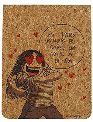 Étui universel Lola Vendetta pour tablette et iPad 10,2 pouces avec matériau en liège écologique. Valable pour Tablette Beista 10, KXD 10, Lnmbbs 10, Yotopt 10, BQ Aquaris M10 Book Cover et iPad
