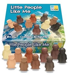 Yellow Door Little People Like Me | Set of 10 Ethnic Diversity Stone Doll Toys | Diversity Toys for Early Years | Doll House Accessories for 2 3 4 5 Year olds | Outdoor Learning Toys