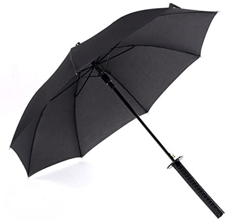 NIAN Creativo Mango Largo Grande a Prueba de Viento Samurai Espada Paraguas japonés Ninja-como Sol Lluvia Recto Paraguas Abierto automático