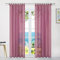ESLIR Gardinen mit Kräuselband Vorhänge Fensterschal Transparent Schlaufenschal Voile Schal Uni Beere BxH 145x225cm 1 Stück