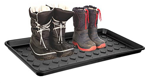 BigDean Schuhabtropfschale Schuhablage groß - Abtropfschale für Schuhe - 71,5 x 34,5 x 3 cm - Schuhmatte mit erhöhtem Rand - Schuh-Abtropfschale für Regen, Herbst & Winter - Made in EU