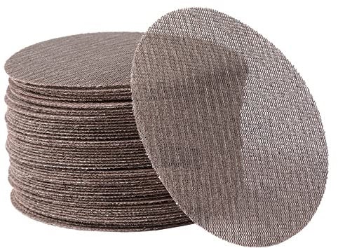 UPWOOD 50PCS 125mm 5 Inch Mesh Sanding Discs 320 Grit Hook & Loop, Dust Free Anti-Blocking Net Sandpaper Sheets for Car Body, Wood, Metal, Plastic, Paint, Adapts to All 125 mm Sander Grinder Polisher