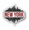 AMA SHOP New York Skyline Aufkleber | Aufkleber für Helm, Motorrad, Wohnmobil, Boot | AutoTuning |