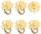 CRASPIRE Flower Napkin Rings Set of 6 Yellow Artificial Napkin Rings Floral Napkin Holder Rings Burlap Cord Napkin Buckle Handmade Napkin Loop Bionic Twine Dinner Wedding Table Decor