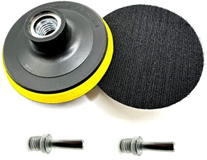 Pro-Graad 2 Pack 4 Hook and Loop Backing Pads Foam Backer Pad with 5/8”-11 – 4 inch Backup Pads for use with Angle Grinder or Drill Sanding Polishing Discs – Includes 2pcs 0.30” (8mm) Shank Adapters