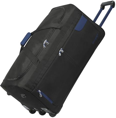 Rocklands® Lightweight Luggage Rolling Holdall Suitcase Wheeled Duffle Bag Cargo Sport Travel Bag RL501 (Navy/Black, XX Large - 40 (H104 x L48 x W45 cm))
