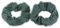 Gingham Hair Scrunchies Gingham School Scrunchie Set Pack Of 2 (Bottle Green)