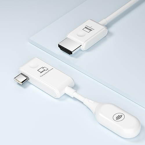 SmartSee Adattatore wireless da USB C a display HD a specchio per iPhone 15 e USB C, trasmettitore e ricevitore HD per telefono, laptop, nessuna configurazione reale Plug n Play