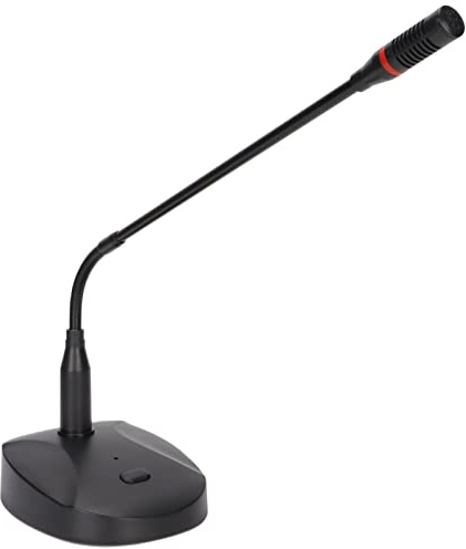 Microfono a Condensatore XLR, Microfono da Tavolo Cablato con Cavo XLR da Femmina a Maschio da 6,35 Mm, Microfono a Condensatore Omnidirezionale per Conferenze